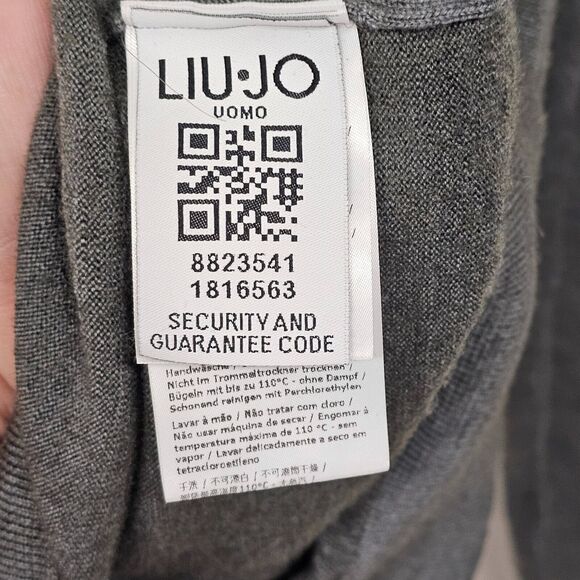 Mens Grey Merino Wool V Neck Sweater Business Casual Size M/L Read Description - Picture 3 of 10